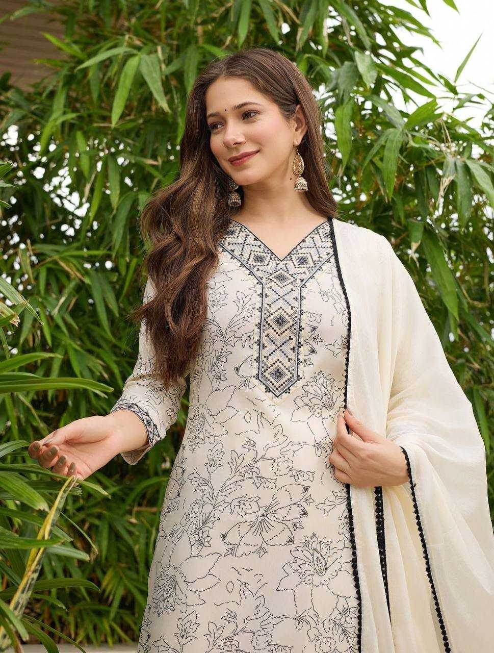 Rayon Kurti WITH Bottom AND Dupatta - MYLUXURY LANE ENTERPRISE